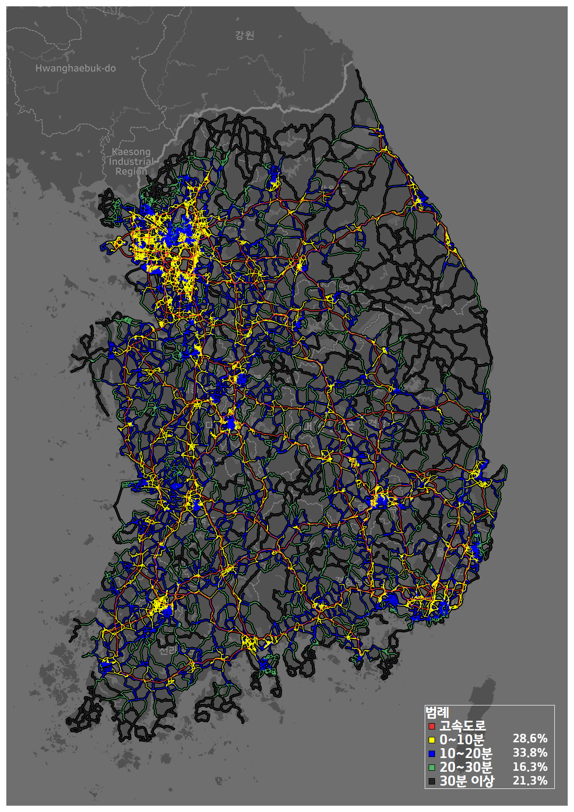 고속도로 접근성 취약도로 분석결과