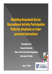 Modeling Household Social-Recreational Activity Participation Patterns